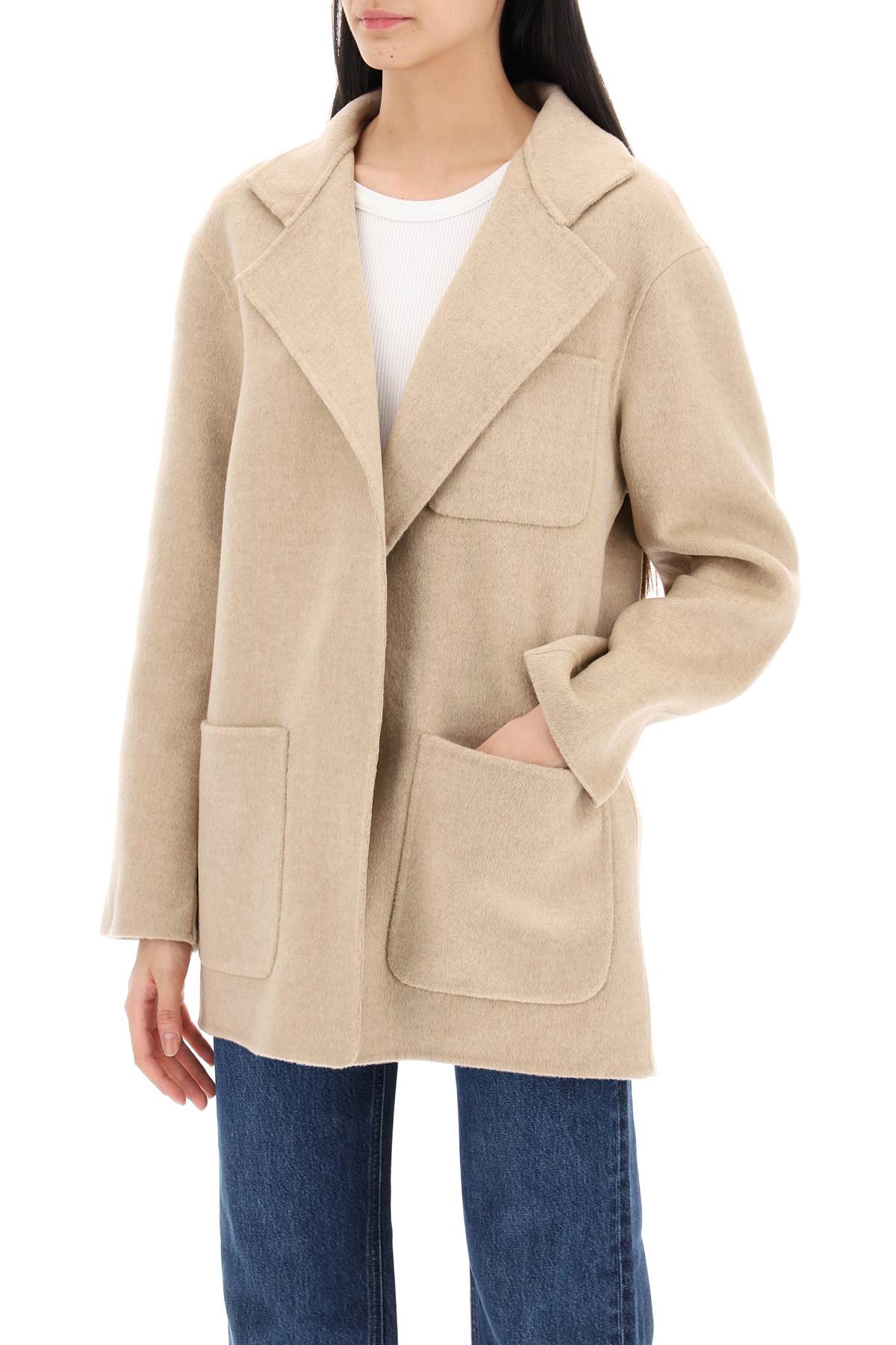 Double-faced Wool Jacket  - Beige