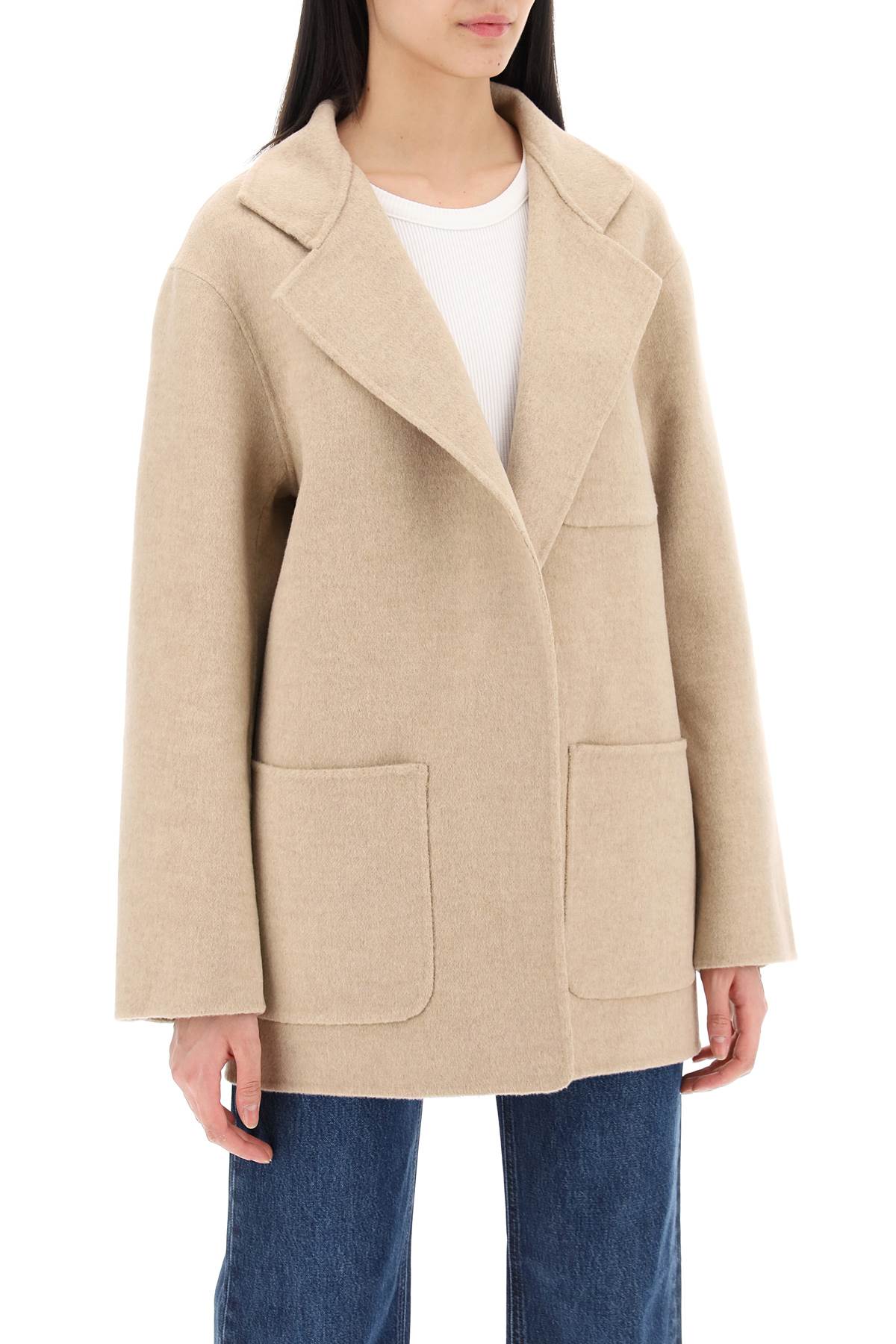 Double-faced Wool Jacket  - Beige