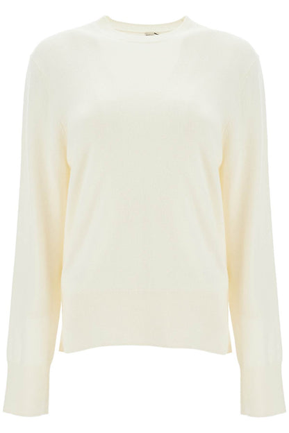 Crew-neck Cashmere Knit  - White