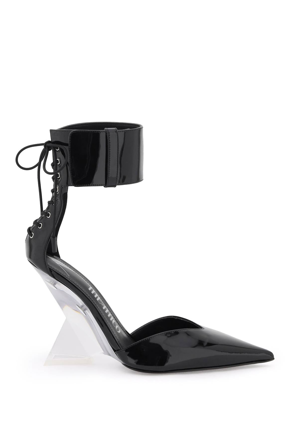 Patent Leather Morgan Pumps  - Black