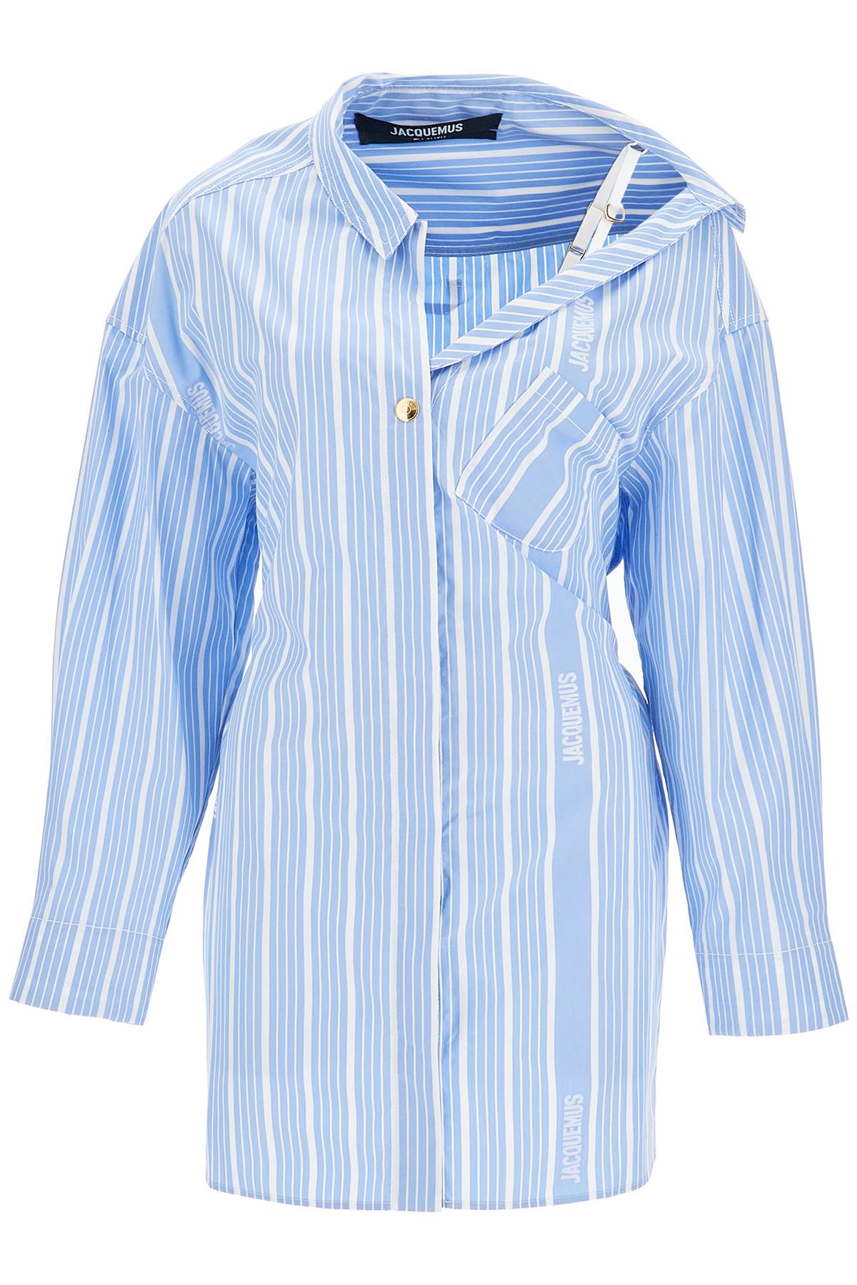 'la Mini Robe Chemise' Shirt Dress  - Light Blue