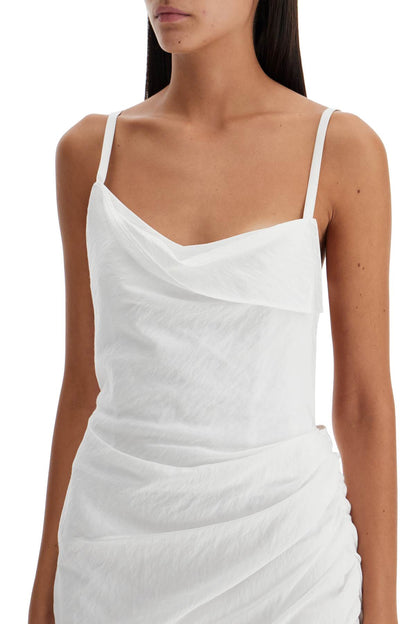 Asymmetric Mini Dress 'the Saudade  - White