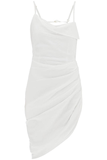 Asymmetric Mini Dress 'the Saudade  - White