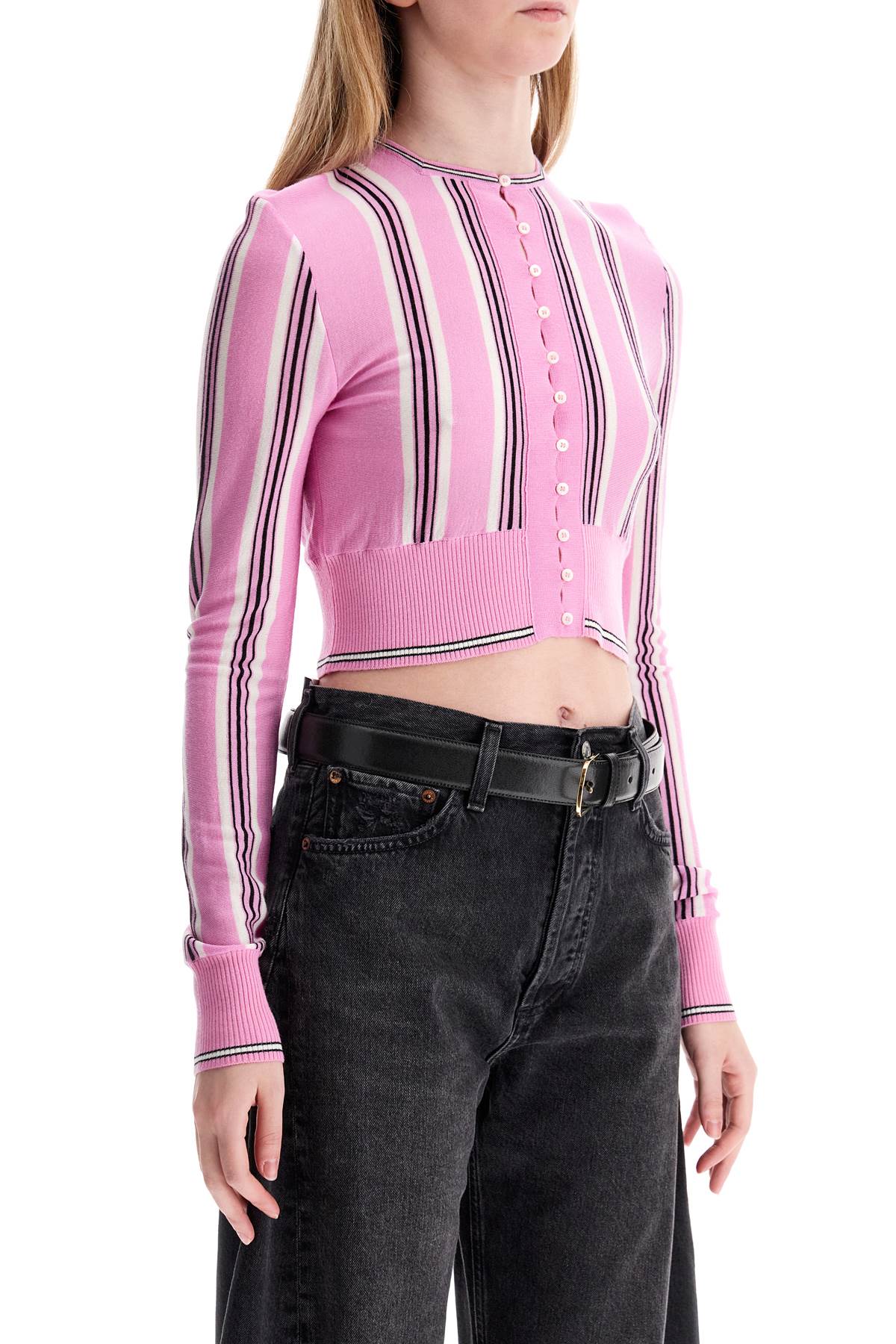 'cropped Beach Cardigan'  - Pink