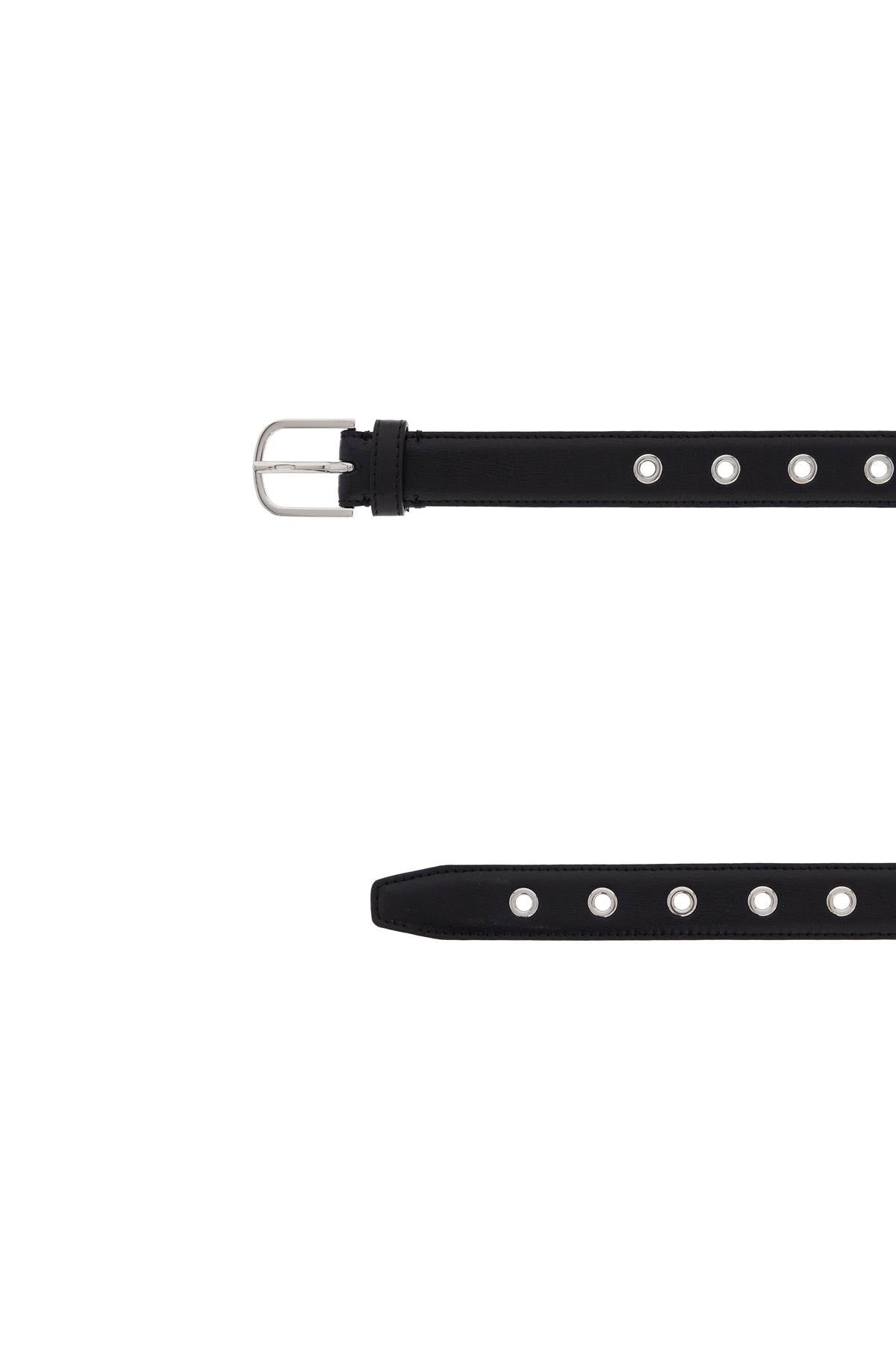 Belt With Eyelets  - Black