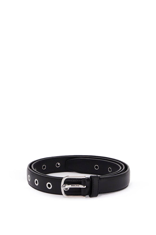 Belt With Eyelets  - Black