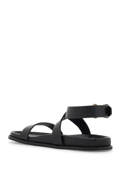 Chunky Leather Sandals For Women  - Black