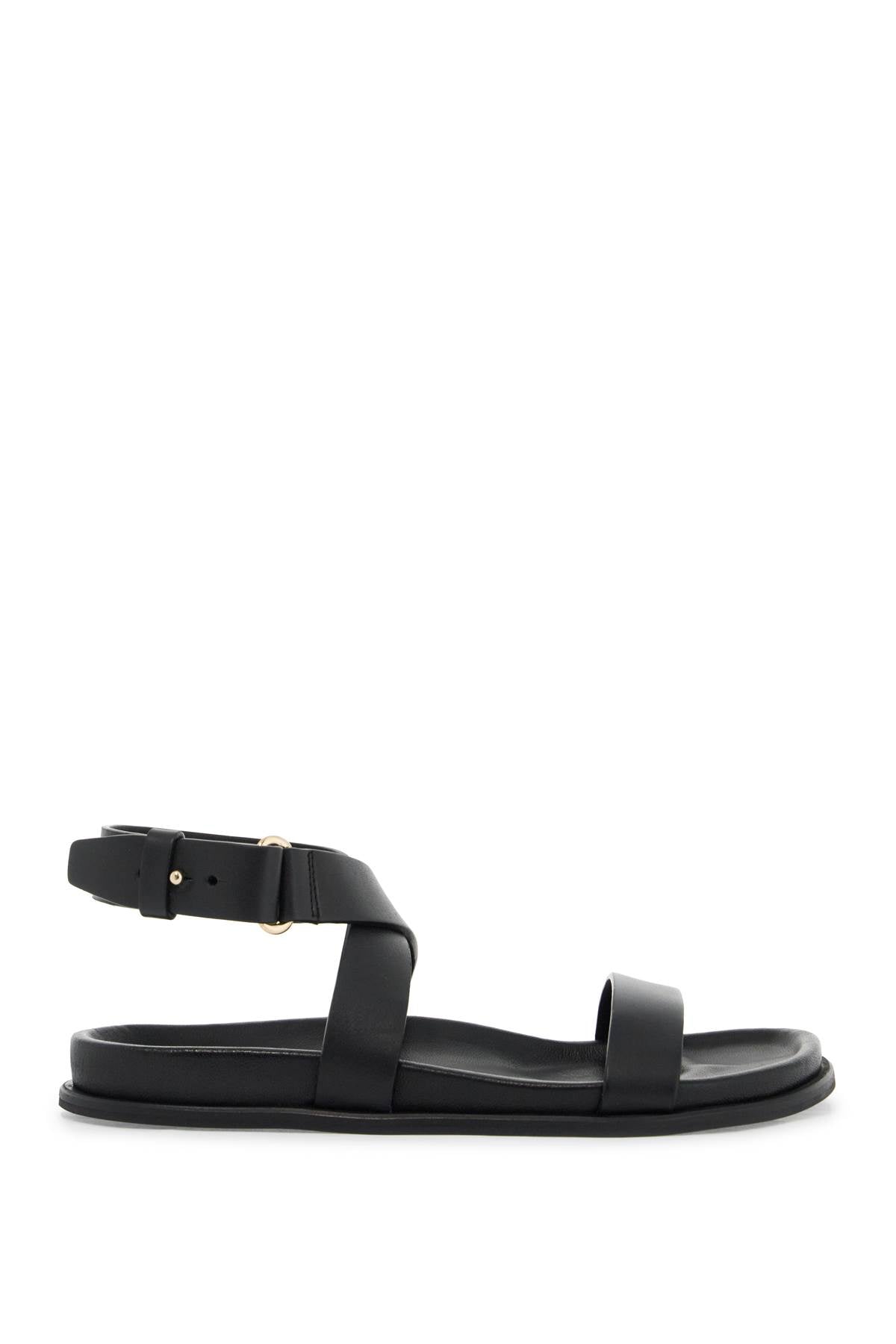 Chunky Leather Sandals For Women  - Black