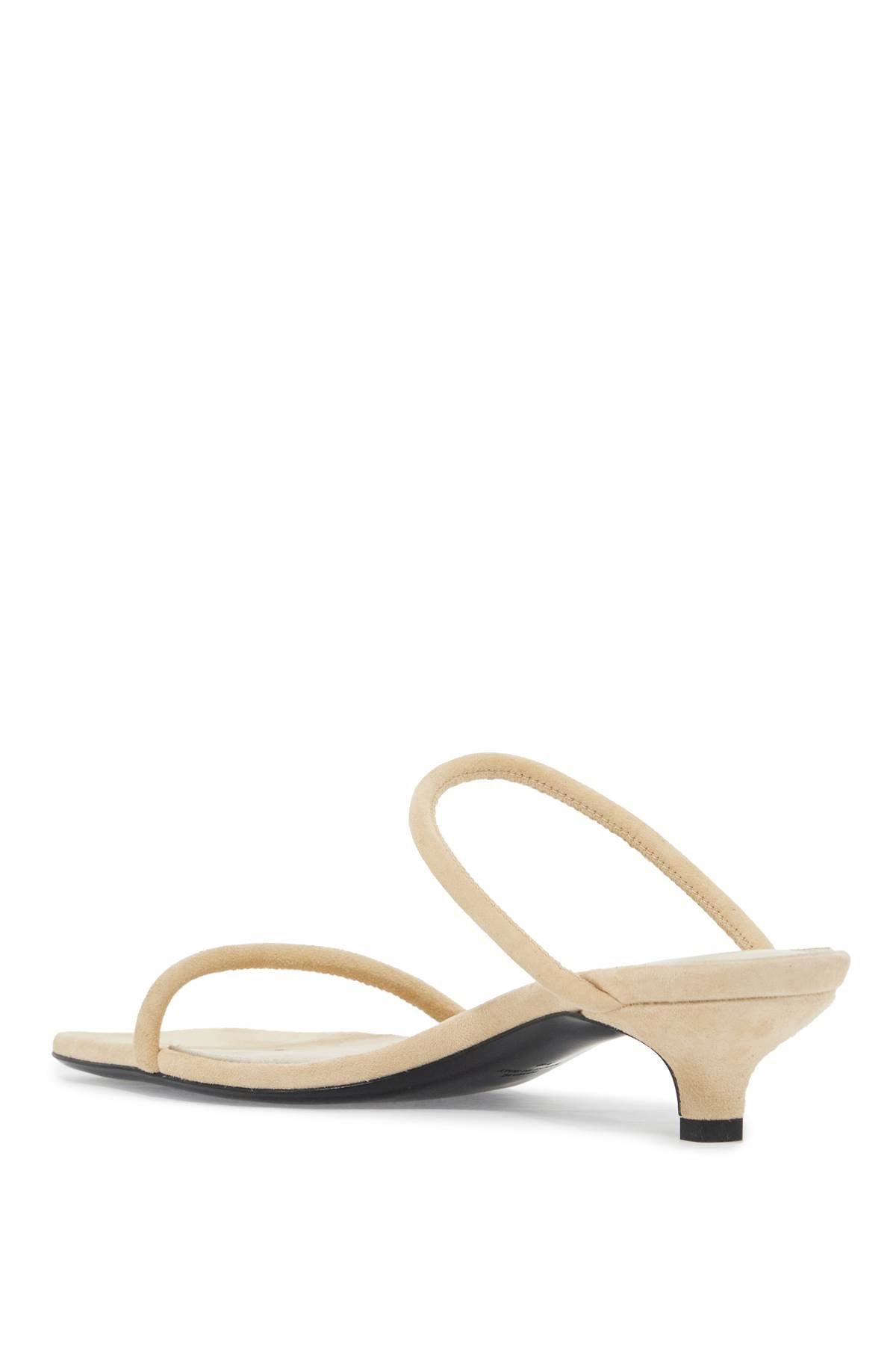 Minimalist Suede Leather Sandals  - Neutro