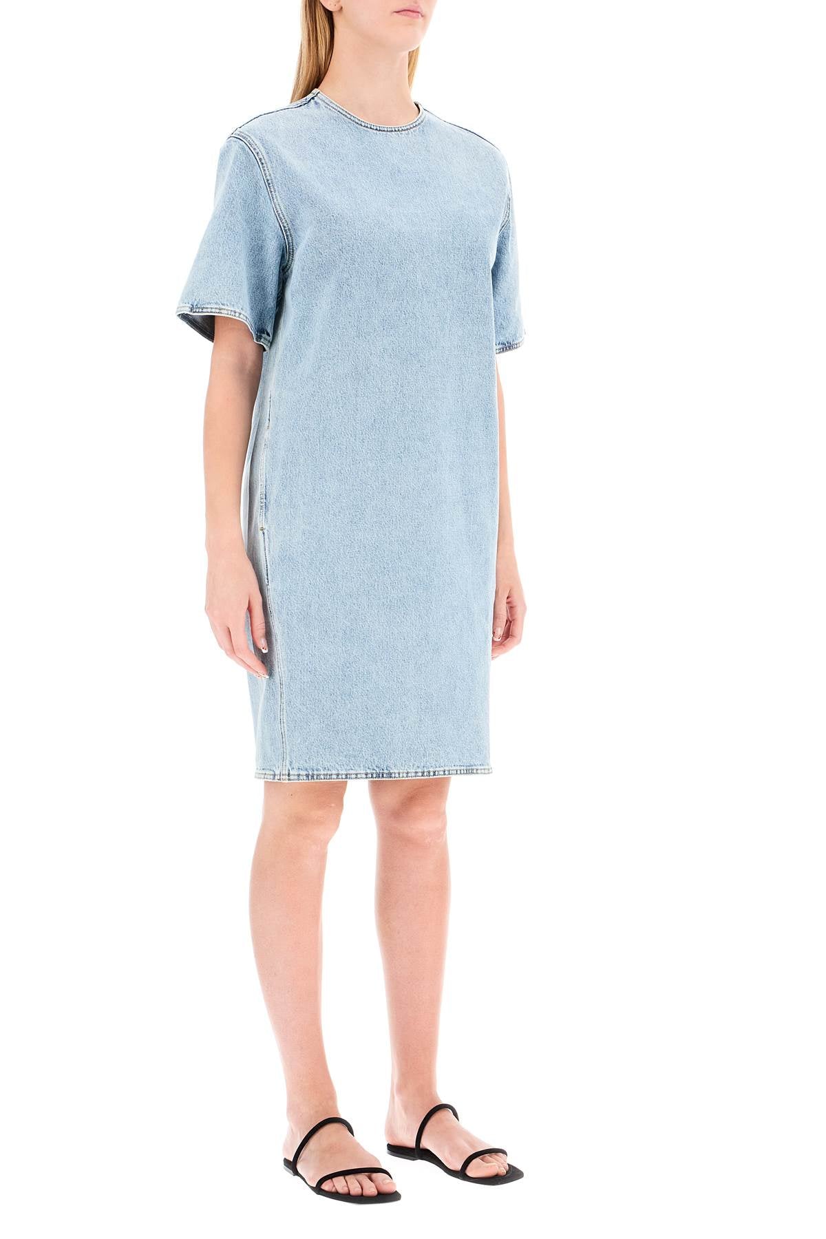 Short Denim Dress  - Blue