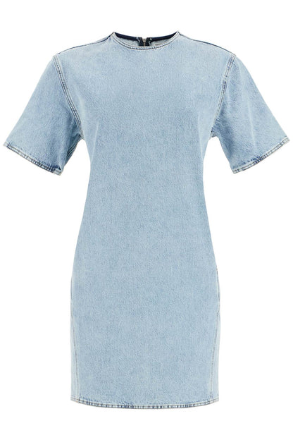 Short Denim Dress  - Blue