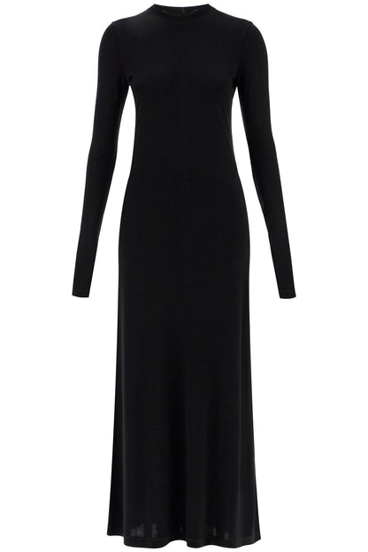 Long-sleeved Jersey Dress  - Black