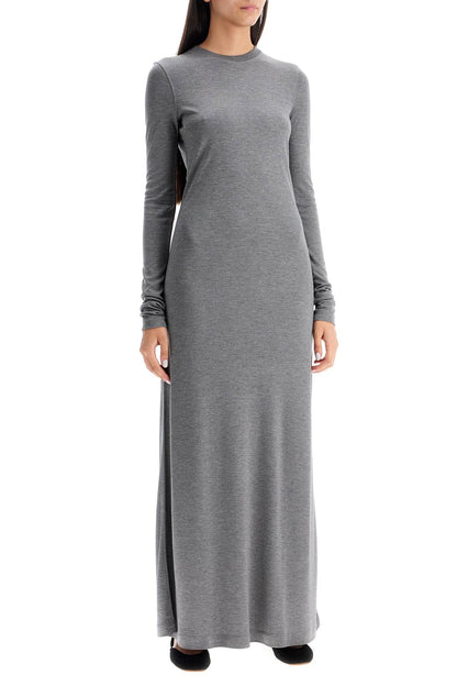 Long-sleeved Jersey Dress  - Grey