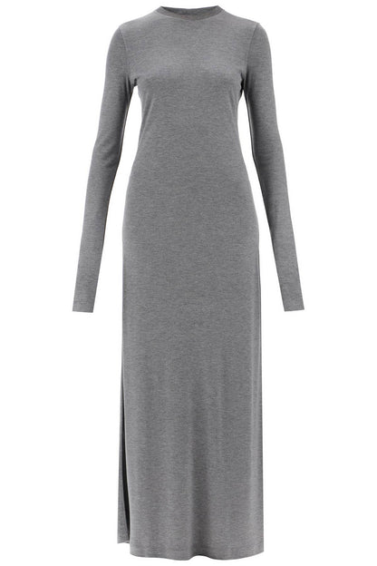 Long-sleeved Jersey Dress  - Grey