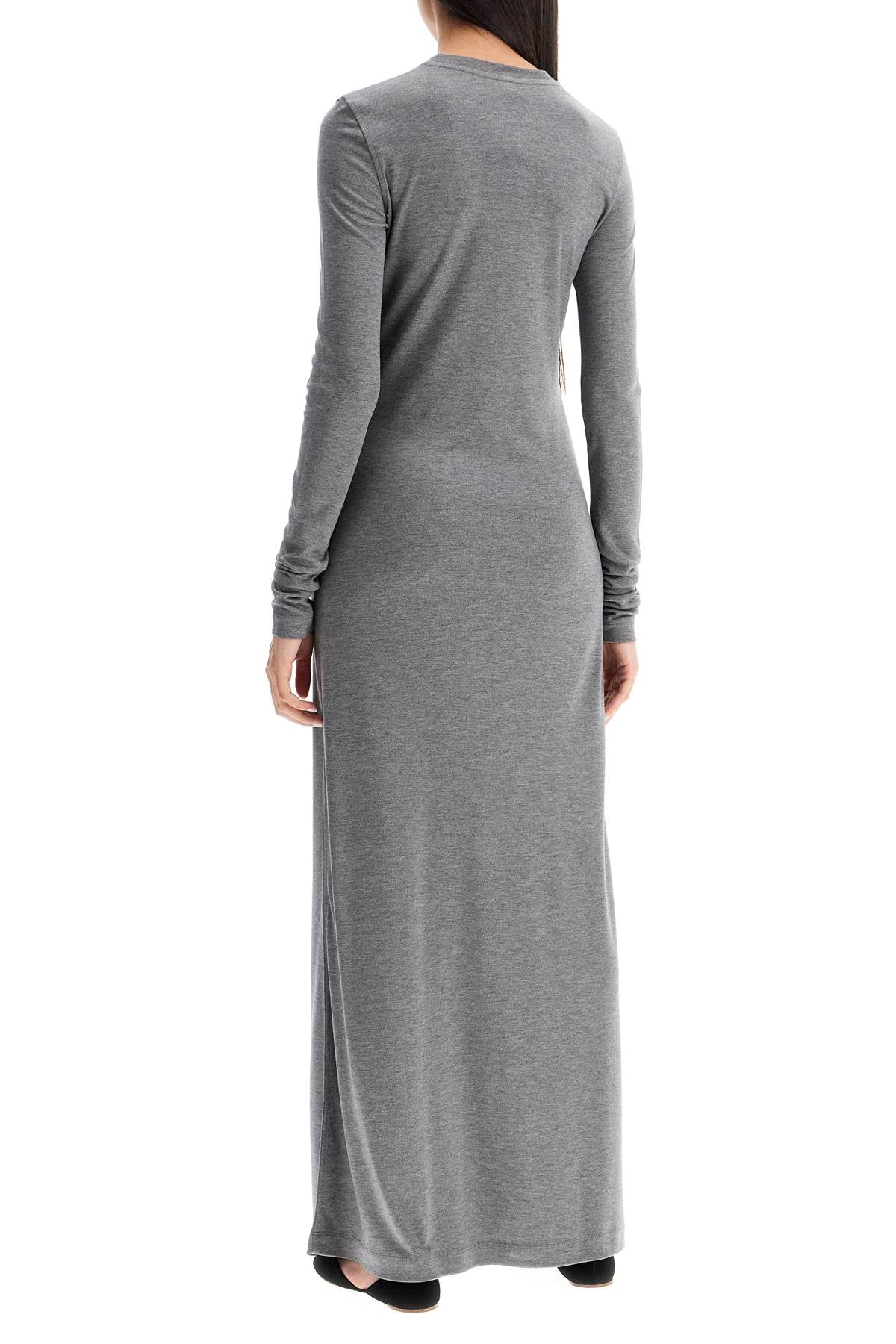 Long-sleeved Jersey Dress  - Grey