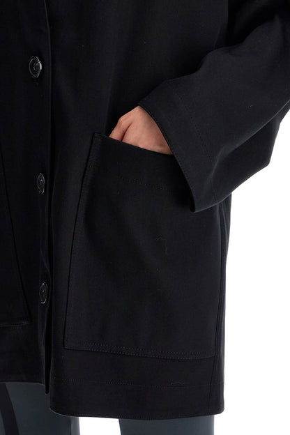 Cotton Twill Jacket-cardigan  - Black