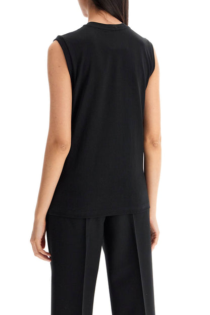 Organic Cotton Sleeveless Top For  - Black