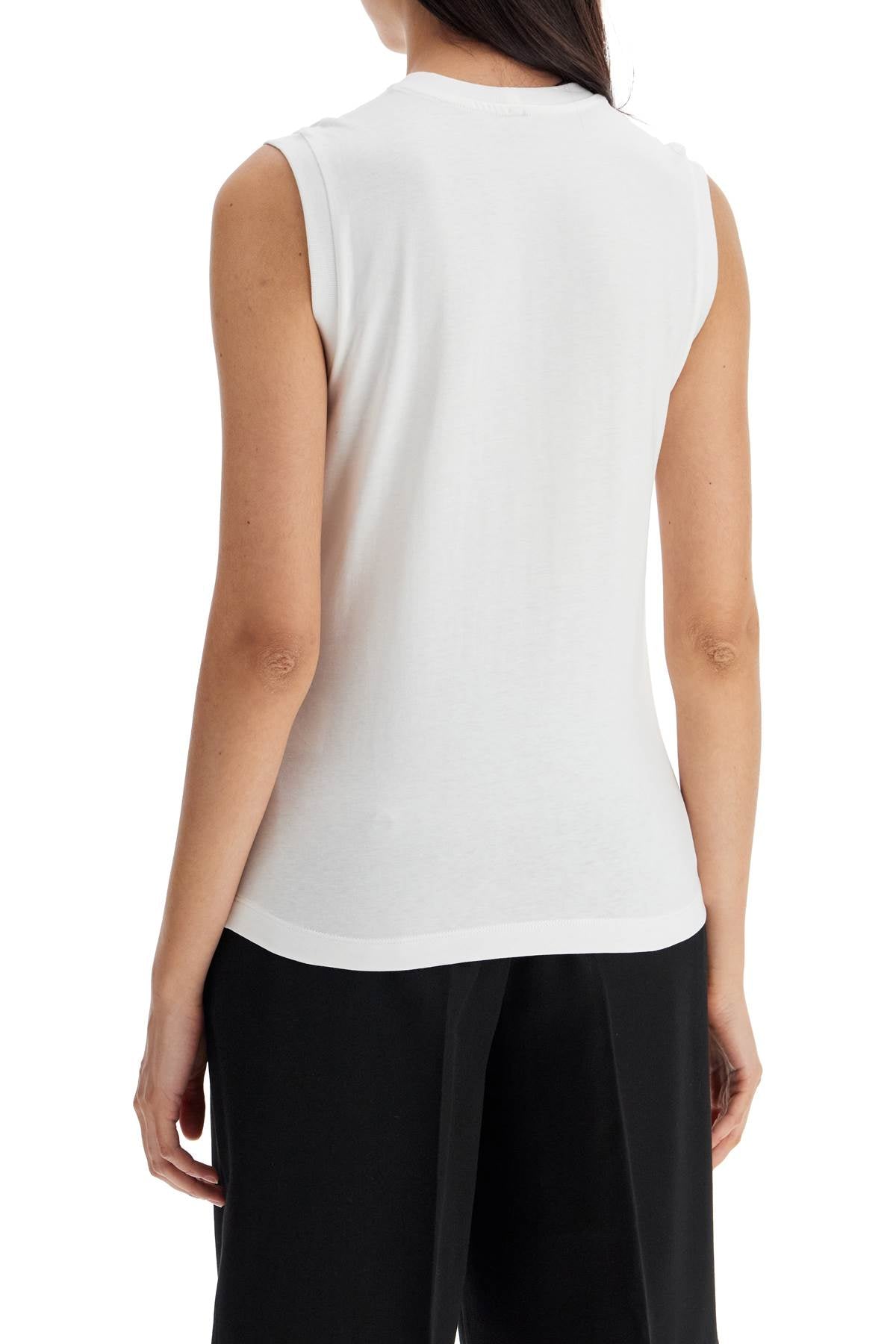 Organic Cotton Sleeveless Top For  - White