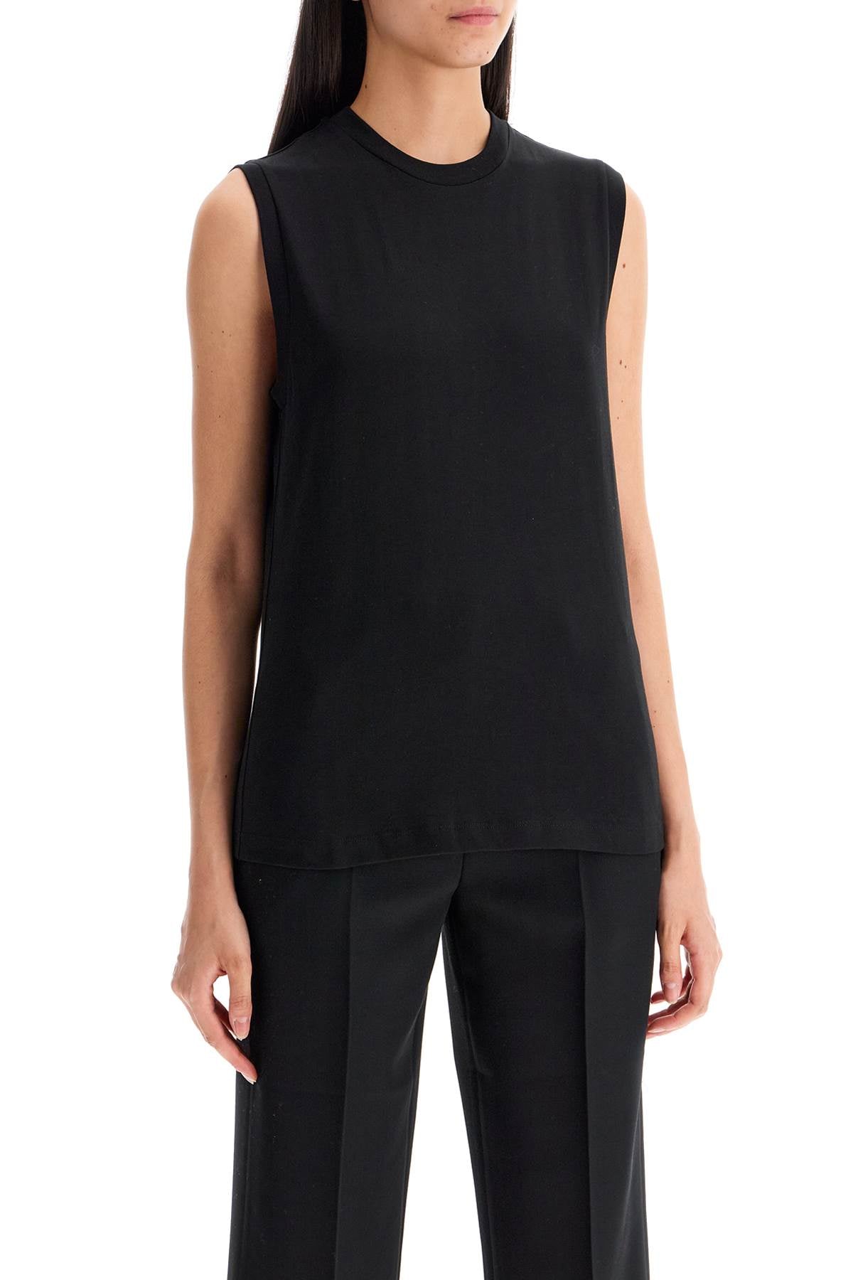 Organic Cotton Sleeveless Top For  - Black