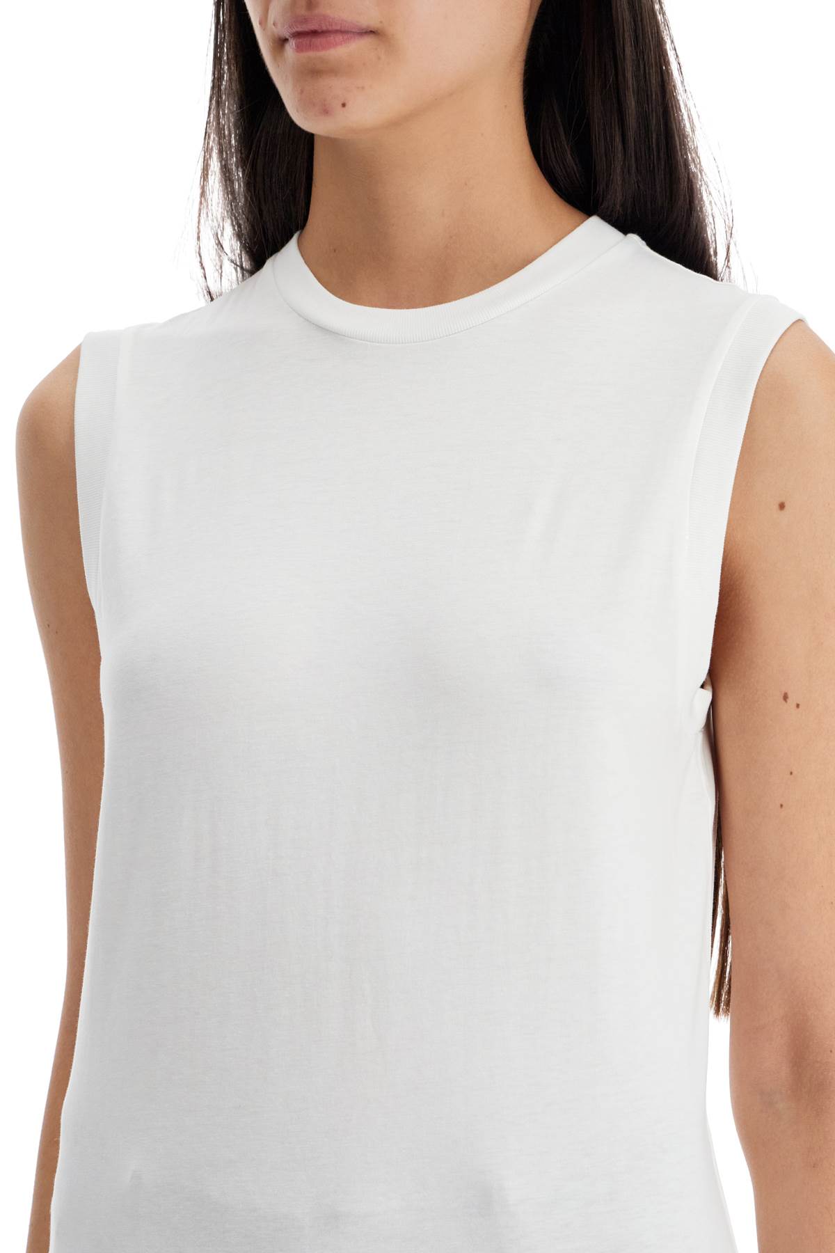 Organic Cotton Sleeveless Top For  - White