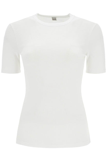 Classic Ribbed T-shirt For  - White