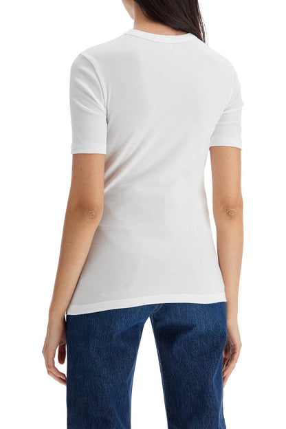 Classic Ribbed T-shirt For  - White