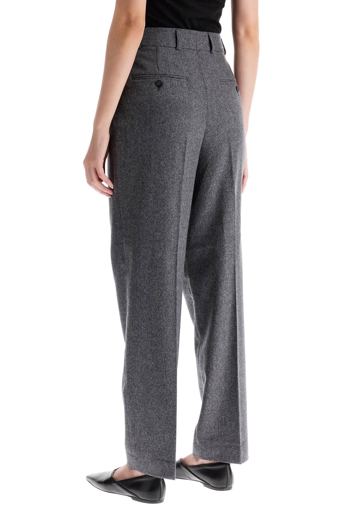 Double Pleated Trousers  - Grey