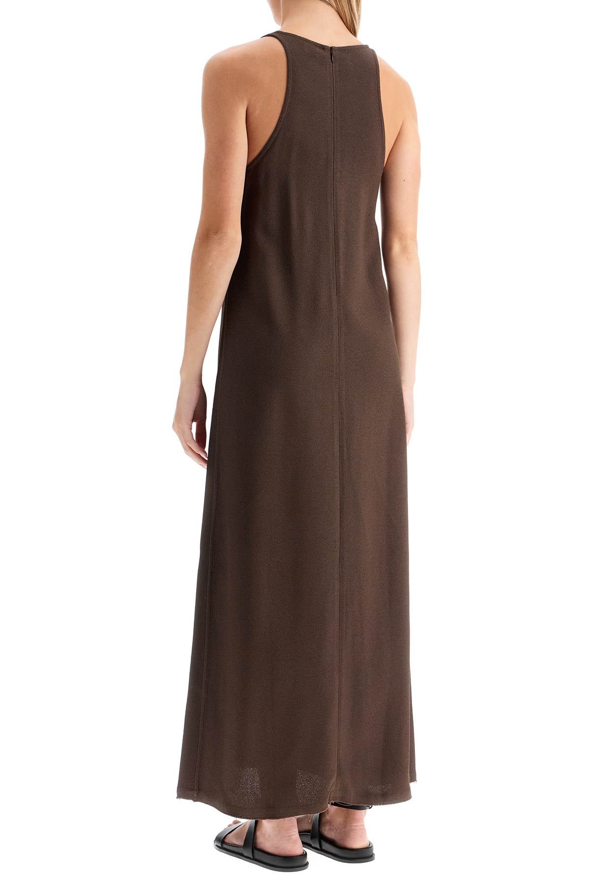 Maxi Crepe Sablé Dress  - Marrone