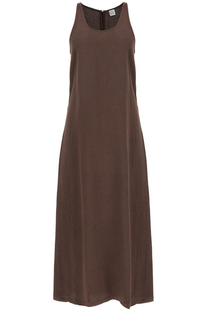 Maxi Crepe Sablé Dress  - Marrone