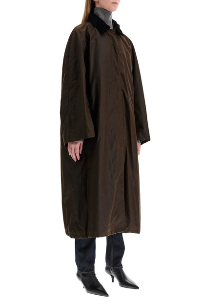 Country Waxed Cotton Coat  - Brown