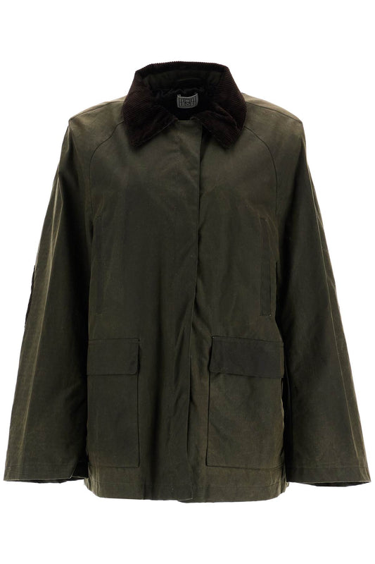 Country Waxed Cotton Jacket With Eight  - Khaki