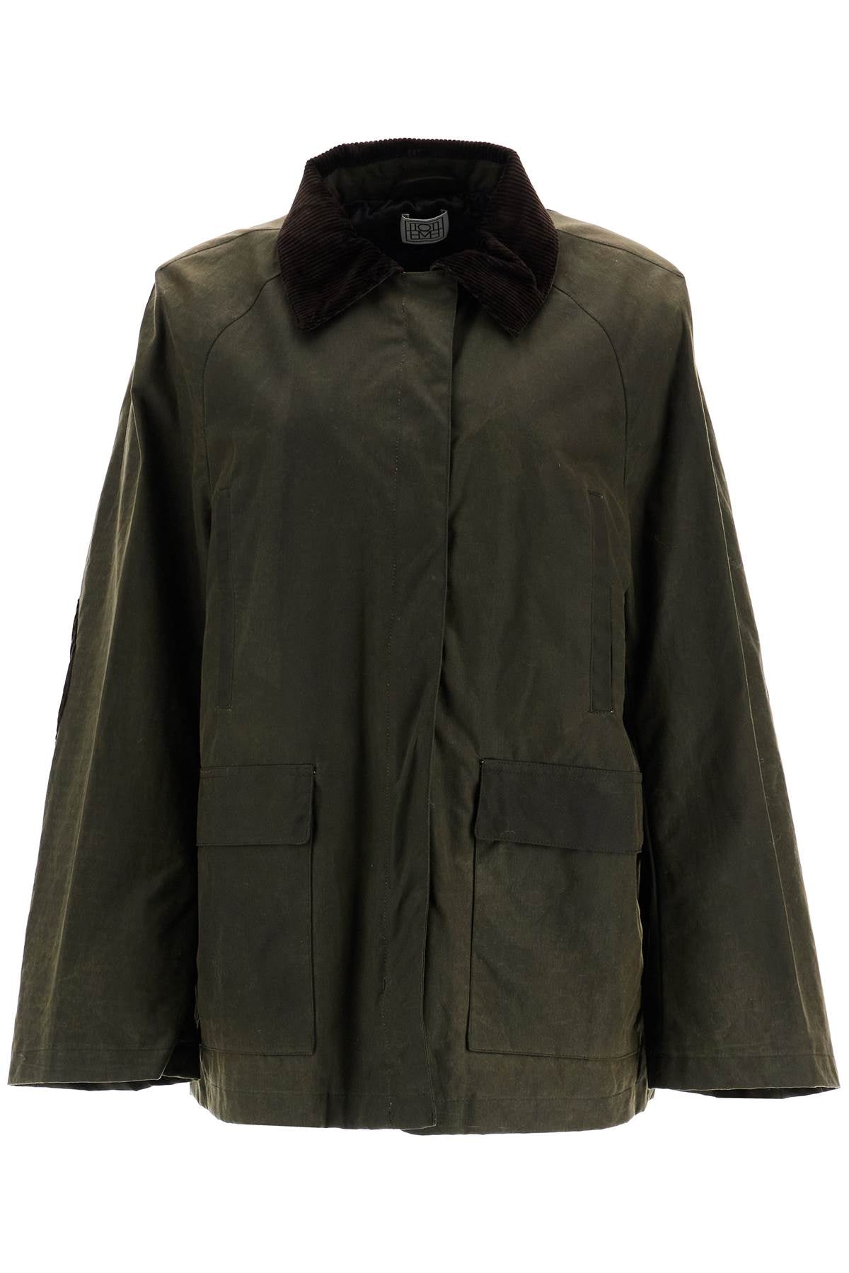 Country Jacket In Waxed Organic Cotton  - Khaki