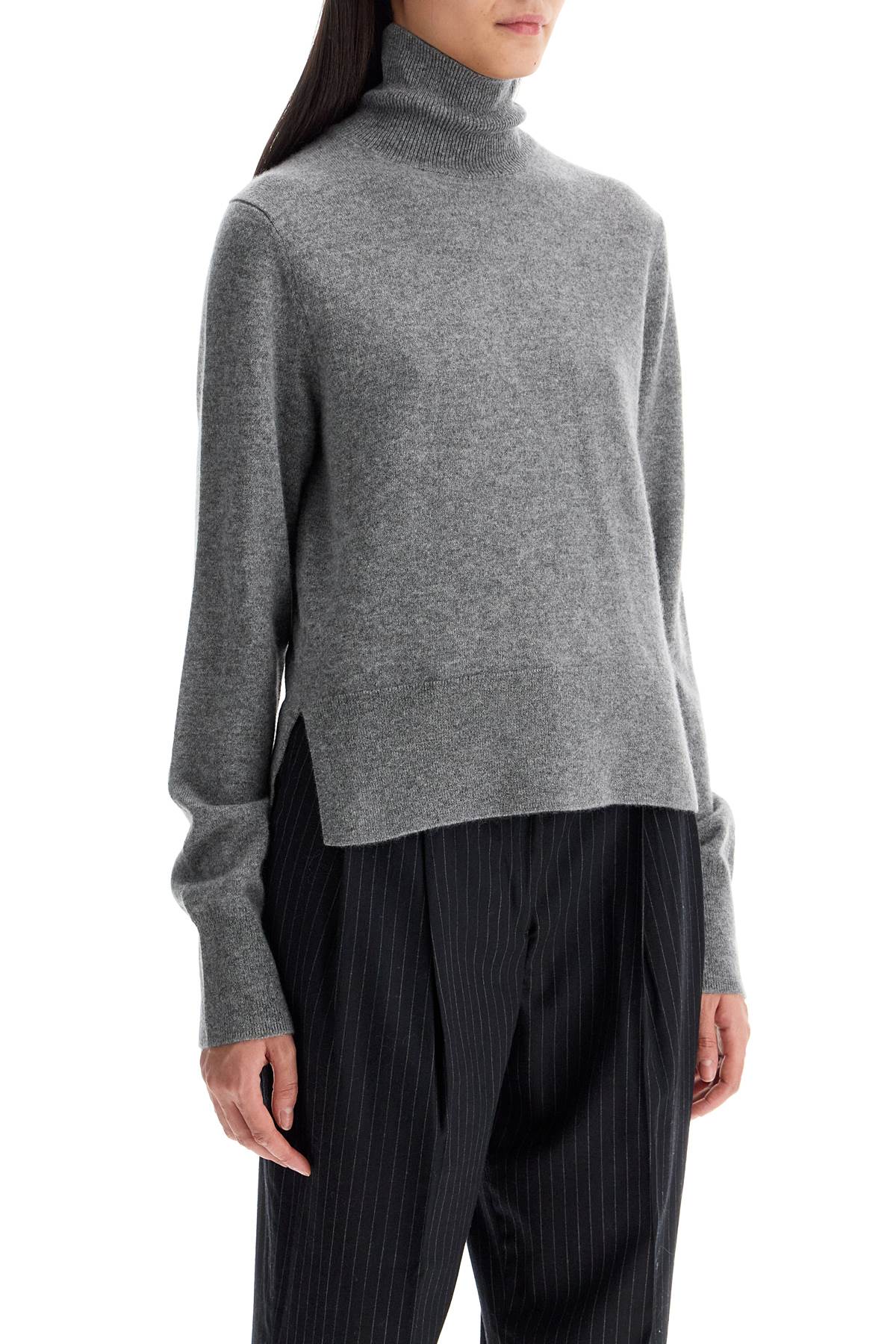 Short Cashmere Sweater 'd  - Grey