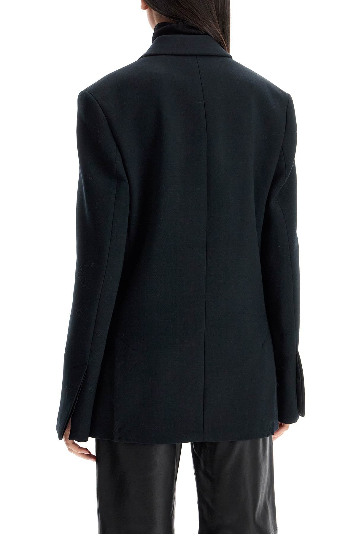 Straight Three-button Blazer  - Black