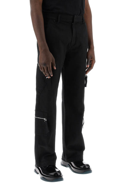 Brown Cargo Pants For Men  - Black