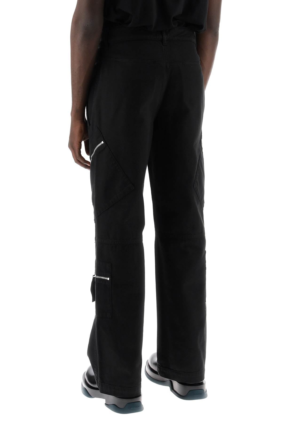 Brown Cargo Pants For Men  - Black