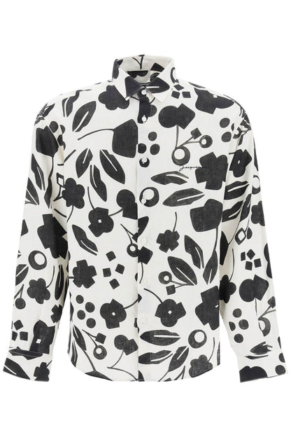 Floreale\n\nlinen Shirt With  - White