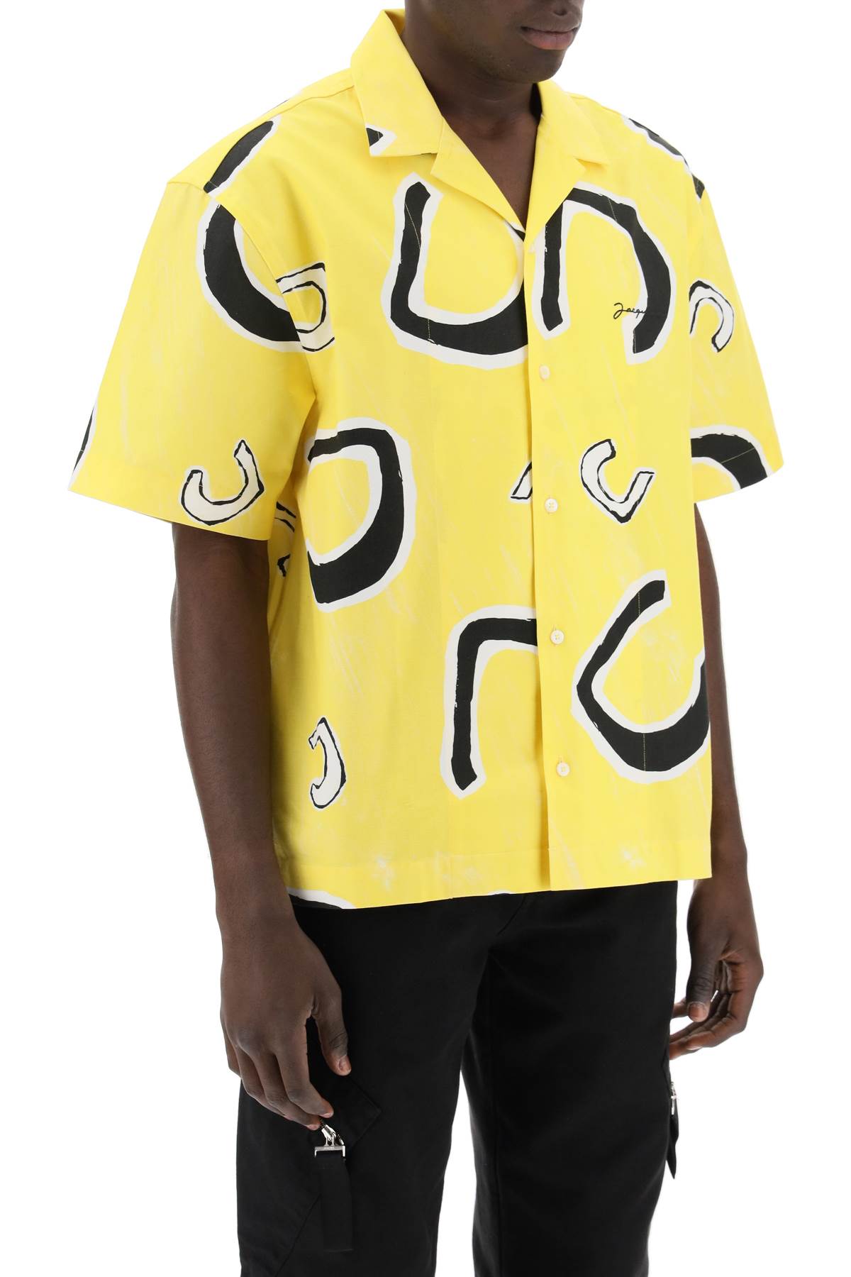 Jean Bowling Shirt For Men  - Yellow