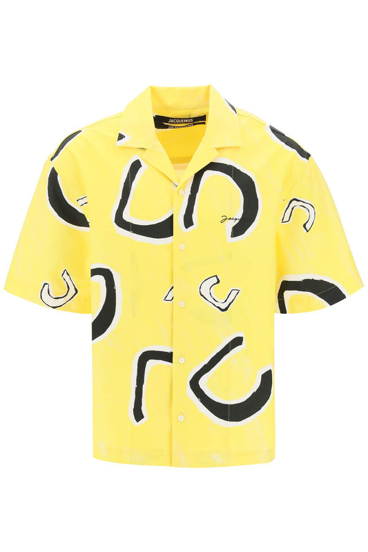 Jean Bowling Shirt For Men  - Yellow