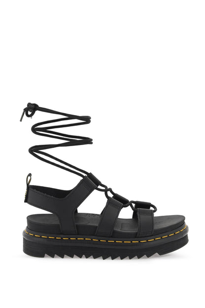 Nartilla Hydro Leather Gladiator Sandals  - Black