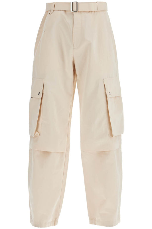 Cargo Gabardine Trousers In Eight  - Neutro