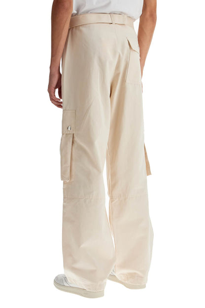 Cargo Gabardine Trousers In Eight  - Neutro