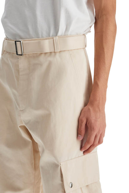 Cargo Gabardine Trousers In Eight  - Neutro