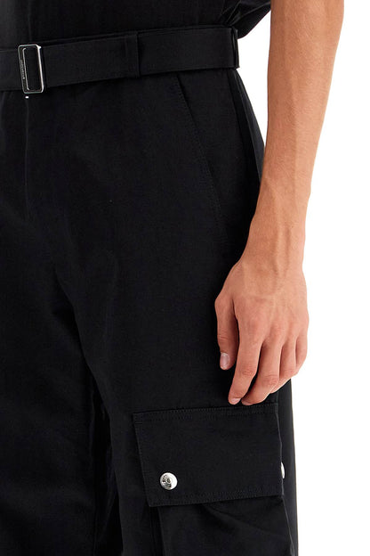 Cargo Gabardine Trousers In Eight  - Black