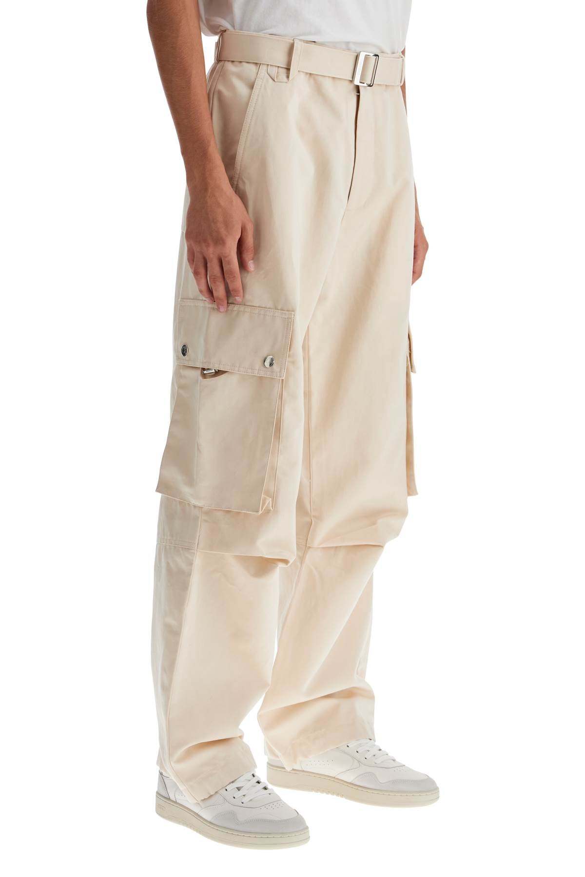 Cargo Gabardine Trousers In Eight  - Neutro