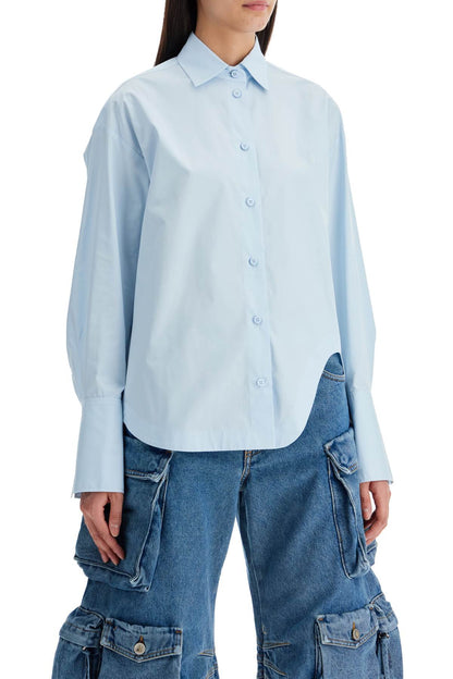 Eliza Shirt With Shaped Slit  - Light Blue