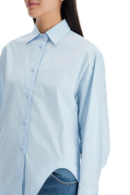 Eliza Shirt With Shaped Slit  - Light Blue