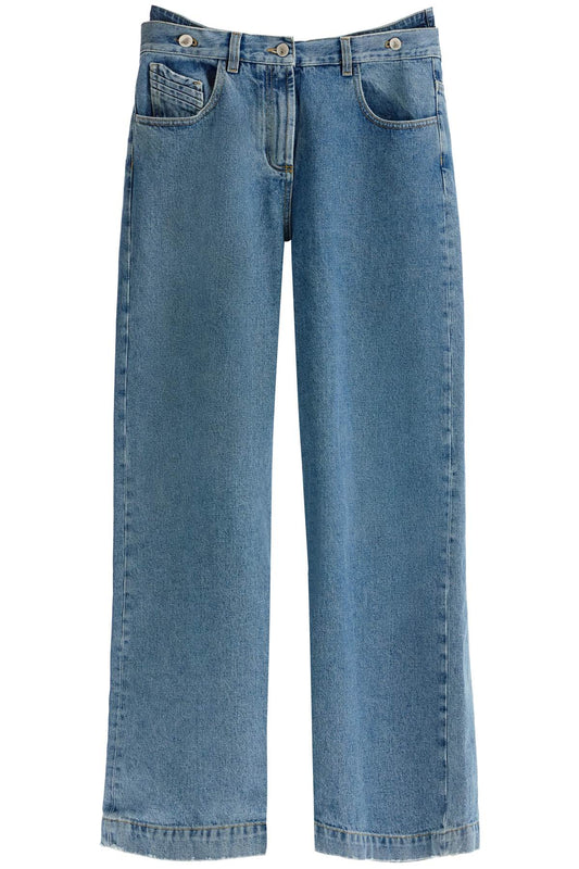 Layered Baggy Jeans  - Blue