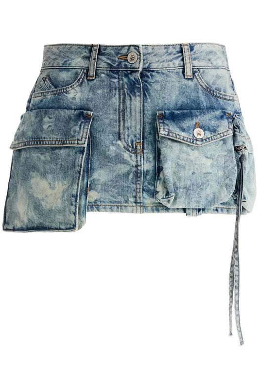 Denim Fay Mini Skirt  - Blue