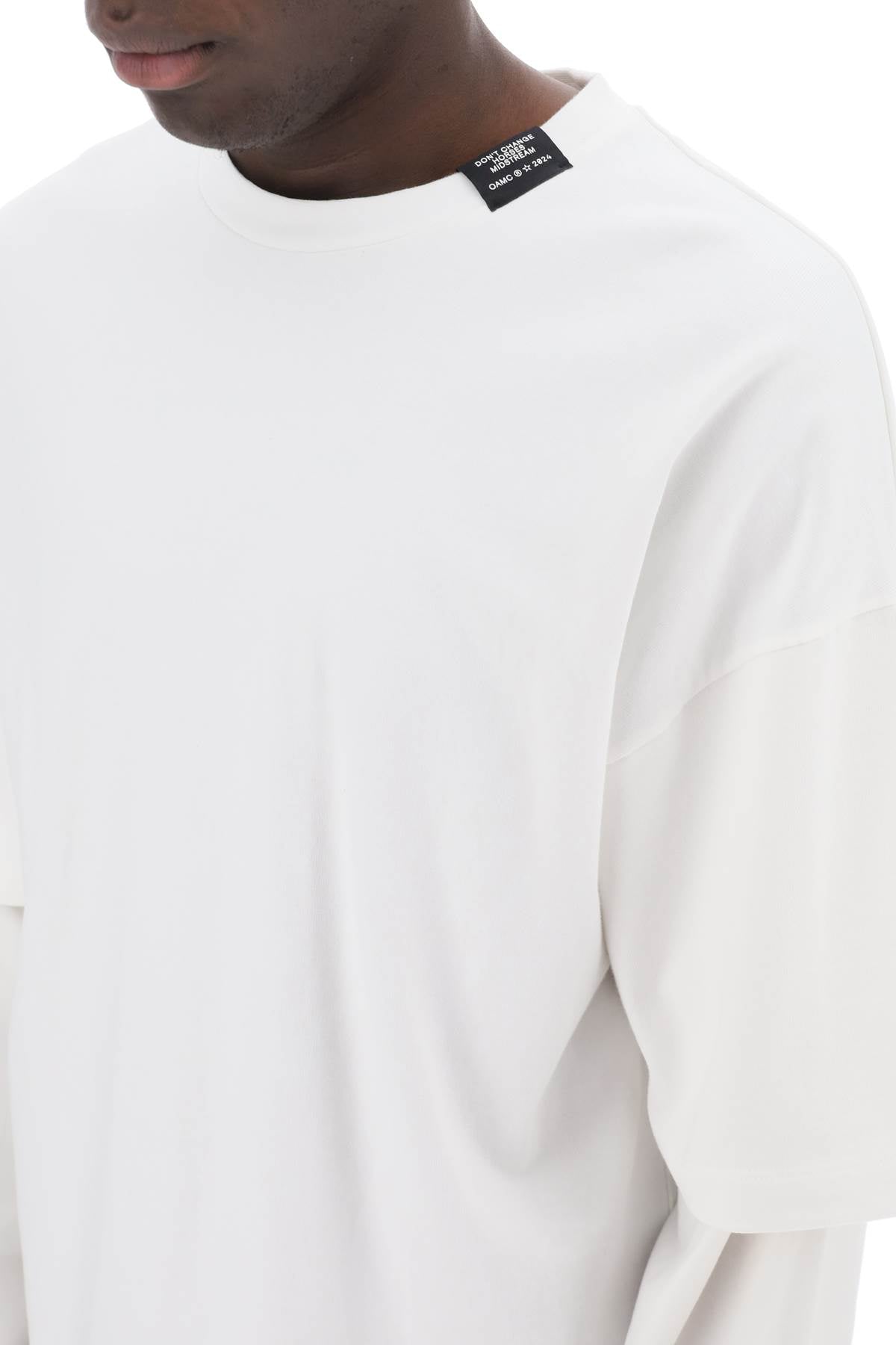 Long-sleeved Layered T-shirt  - White